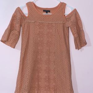 Coral off the shoulder crocheted top